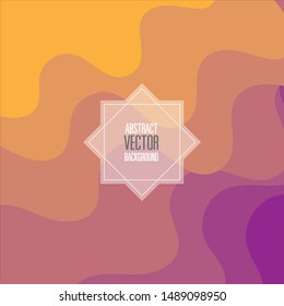 Abstract orange and purple background with curve paper texture vector illustration