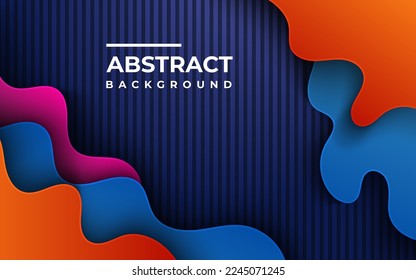 abstract orange, purple, blue gradient wavy overlap layers with modern texture background. eps10 vector