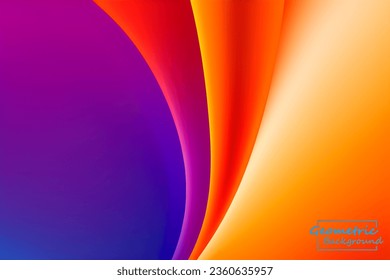 Abstract orange and purple geometric background. Dynamic shapes composition. Vector illustration.