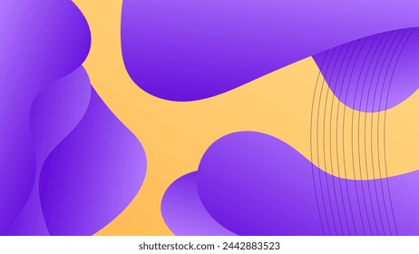 ABSTRACT ORANGE PURPLE GRADIENT BACKGROUND SMOOTH LIQUID COLORFUL BLURRED DESIGN WITH GEOMETRIC SHAPES VECTOR TEMPLATE GOOD FOR MODERN WEBSITE, WALLPAPER, COVER DESIGN 