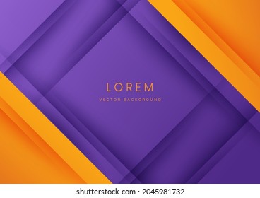 Abstract orange and purple gradient geometric diagonal background. You can use for ad, poster, template, business presentation. Vector illustration