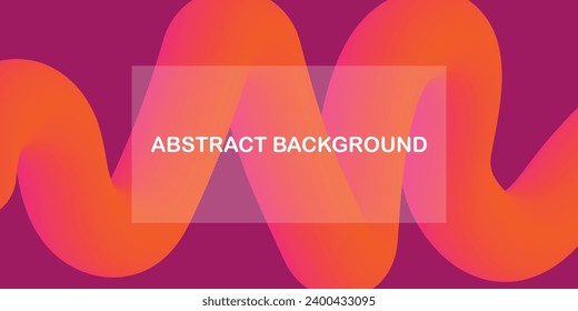 Abstract Orange and purple liquid wavy shapes futuristic banner. Glowing retro waves vector background
