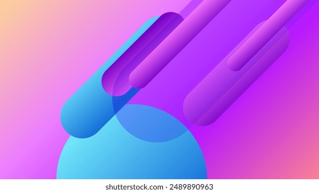 ABSTRACT ORANGE PURPLE PINK GRADIENT BACKGROUND ELEGANT   SMOOTH LIQUID COLORFUL DESIGN WITH GEOMETRIC SHAPES VECTOR TEMPLATE GOOD FOR MODERN WEBSITE, WALLPAPER, COVER DESIGN 