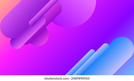 ABSTRACT ORANGE PURPLE PINK GRADIENT BACKGROUND ELEGANT   SMOOTH LIQUID COLORFUL DESIGN WITH GEOMETRIC SHAPES VECTOR TEMPLATE GOOD FOR MODERN WEBSITE, WALLPAPER, COVER DESIGN 