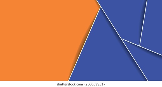 abstract orange and purple squares overlapping background for card graphic design. Orange background elements. Vector, eps10, modern.