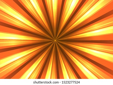 Abstract orange radiant background, vector art illustration.