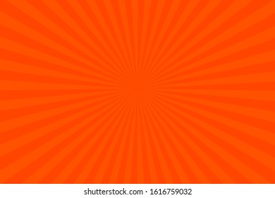 Abstract orange rays vector background, 2020 Color Trends. Lush Lava