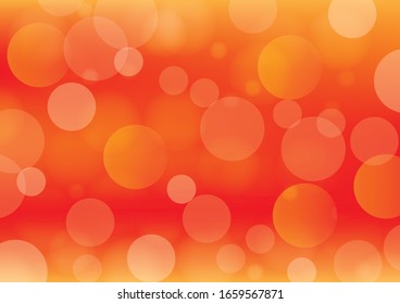 Abstract orange with red color bokeh background. Vector illustration