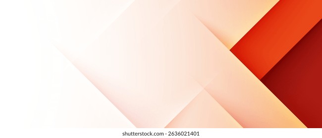 Abstract Orange and Red Geometric Layered Background with Gradient Light