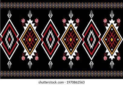 Abstract orange and red geometric native pattern seamless vector.Repeating geometric background.Modern design trendy concept for paper, cover, fabric, interior decor and other users.