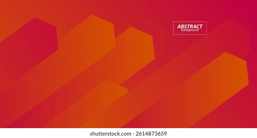 Abstract orange and red gradient dynamic background. Modern shape pattern overlap design. Vector Eps10