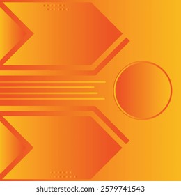 Abstract orange and red gradient geometric shape circle background. Modern futuristic background. Can be use for landing page, banners, headers, presentations, and wallpaper backgrounds