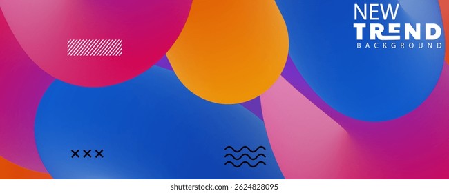 Abstract orange and red gradient geometric shape circle background. Modern futuristic background. Can be use for landing page, book covers, brochures, flyers, magazines, any brandings, banners, abstra