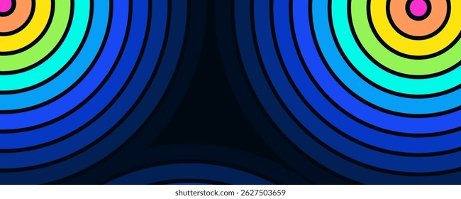 Abstract orange and red gradient geometric shape circle background. Modern futuristic background. Can be use for landing page, book covers, brochures, flyers, abstract background