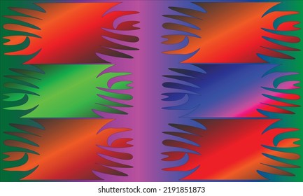 abstract orange, red, green, pink, blue and purple