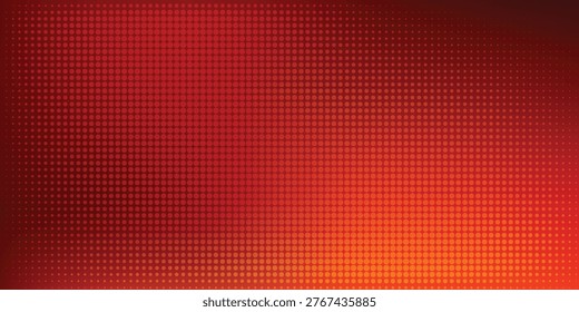 Abstract orange and red halftone dots background. Vibrant gradient circle pattern in retro pop art style for energy drinks, fire themes, and dynamic marketing eps10