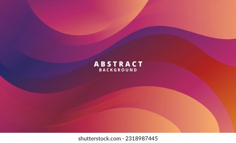 Abstract Orange Red liquid background. Modern  background design. gradient color. Dynamic Waves. Fluid shapes composition.  Fit for website, banners, wallpapers, brochure, posters