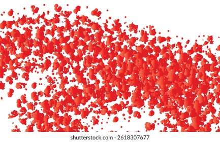 Texture éclaboussures rouges orange Abstrait sur fond blanc
