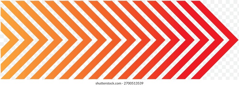 Abstract orange red thin gradient arrows vector icon representing direction progress speed movement navigation technology fast modern design chevron layout digital interface transition isolated. EPS10