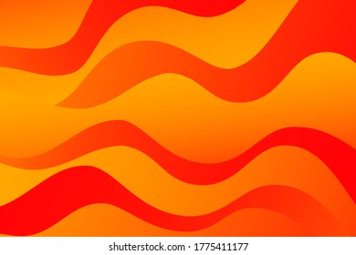 Abstract orange and red wavy background with curve lines. Burn. Fire. Flame.