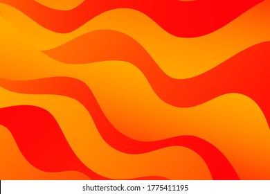 Abstract orange and red wavy background with curve lines. Burn. Fire. Flame.