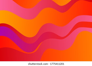 Abstract orange and red wavy background with curve lines. Burn. Fire. Flame.