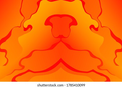Abstract orange and red wavy background with curve lines. lava. Burn. Fire. Flame.