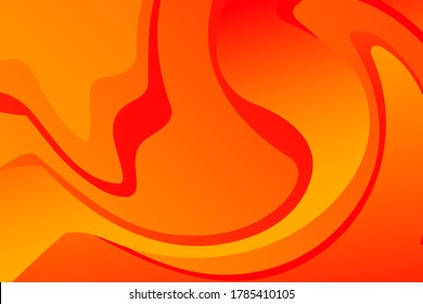 Abstract orange and red wavy background with curve lines. lava. Burn. Fire. Flame.