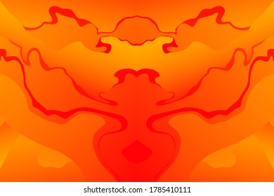 Abstract orange and red wavy background with curve lines. lava. Burn. Fire. Flame.
