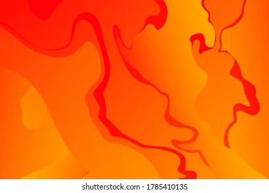 Abstract orange and red wavy background with curve lines. lava. Burn. Fire. Flame.