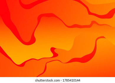 Abstract orange and red wavy background with curve lines. lava. Burn. Fire. Flame.