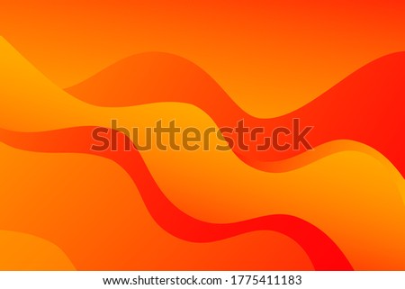 Abstract orange and red wavy background with curve lines. Burn. Fire. Flame.
