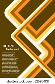 Abstract Orange retro background with room for copy