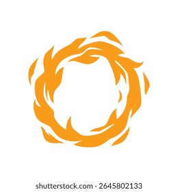 abstract orange round fire element