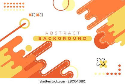 Abstract orange Rounded Lines Halftone Transition. Minimalist flat geometric background design