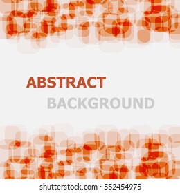 Abstract orange rounded rectangle overlapping background, stock vector