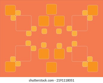Abstract orange rounded Rectangle vector stock background.