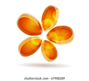 Abstract orange shape