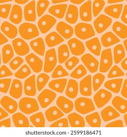 Abstract orange shape seamless pattern. Abstract orange and yellow geometric dynamic shapes seamless texture pattern background. Abstract colorful stone pattern, design element, background texture