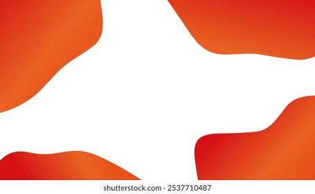 Abstract orange shapes on a white background create a vibrant and artistic composition