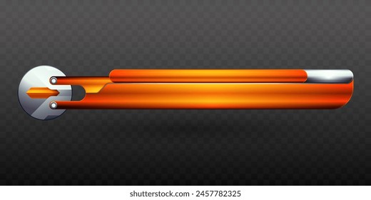 Abstract Orange and Silver Colored Lower Third Screen Title Banner for Video Broadcast Presentations