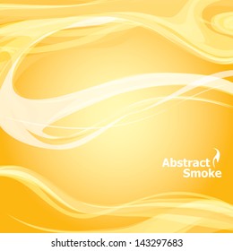 abstract orange smoke background. vector smoke. grunge orange wave background