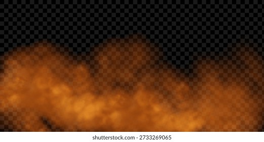  Abstractas nube de humo naranja y mágica textura de niebla para diseños de superposición de fuego atmosférico.
