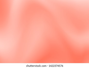 Abstract orange smooth gradient color flow fluid background,vector illustration."Living coral" color tone blurred wallpaper design for template layout,backdrop,print,website.