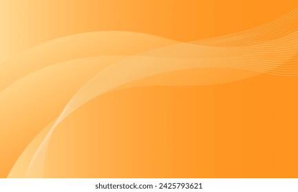 abstract orange smooth lines wave curves with soft gradient background