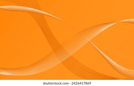 abstract orange smooth lines wave curves on gradient background