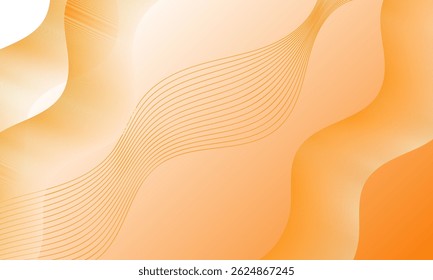 abstract orange smooth lines wave curves soft gradient background
