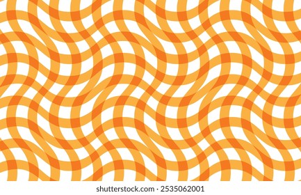 El patrón de línea transversal de onda lisa naranja abstracto se puede usar como fondo.