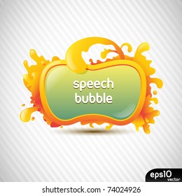 Abstract orange speech bubble (colorful banner)