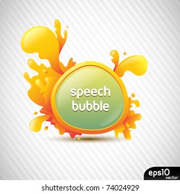 Abstract orange speech bubble (colorful banner)